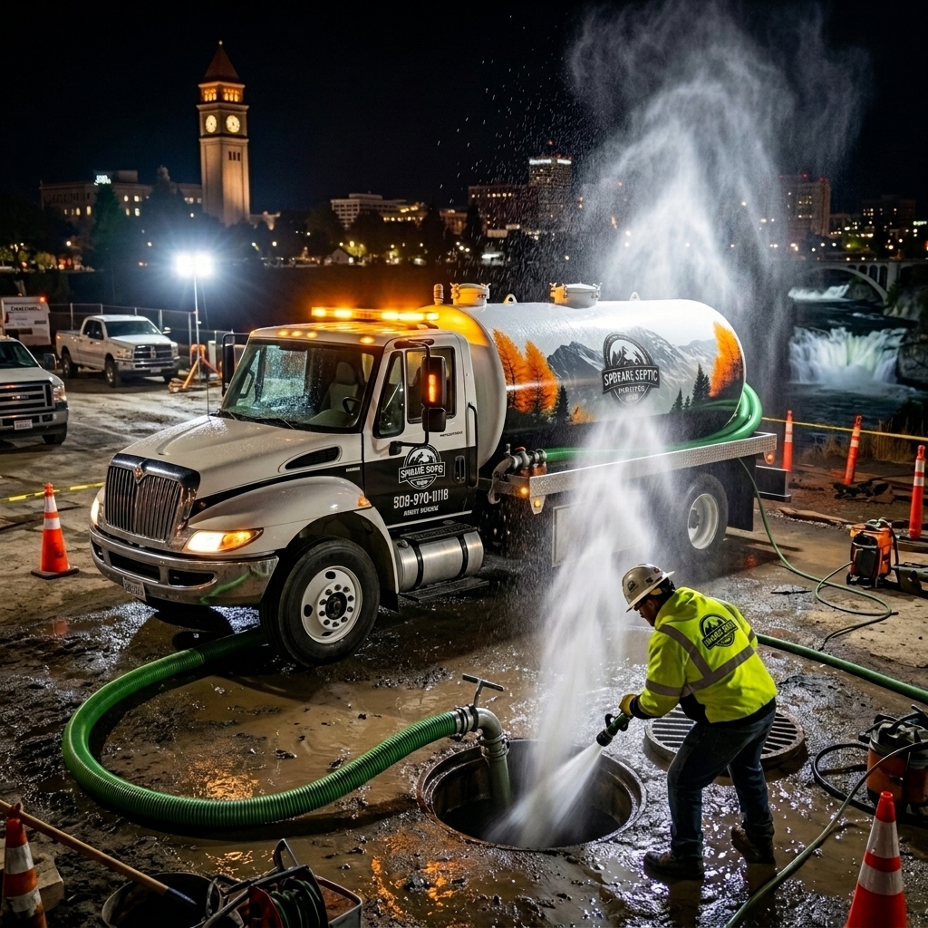 Septic truck pumping in Spokane WA
