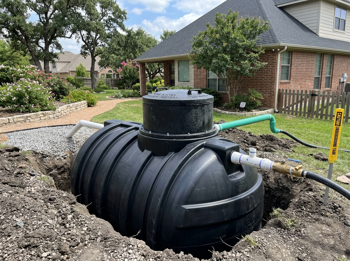 Large waste holding tank and cistern pumping service